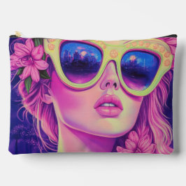 Neon Dream Girl mit BläserSonnenbrille Zubehörtasche