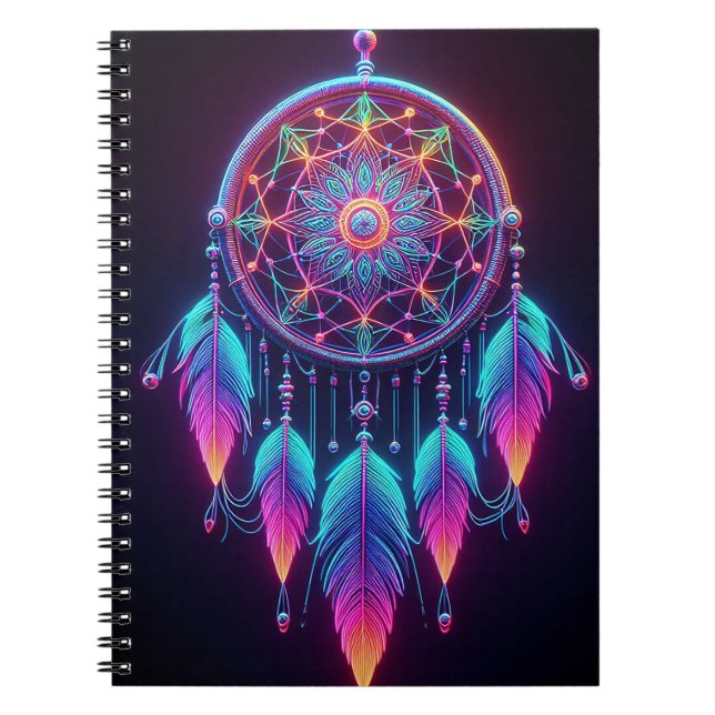 Neon Dreamcatcher Notizblock (Vorderseite)
