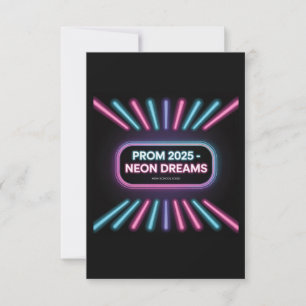 Neon Dreams - Audacieux Prom Moderne Invitation