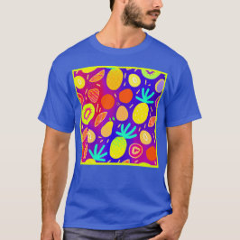 Neon Dynamic Fruchtmuster Art T-Shirt