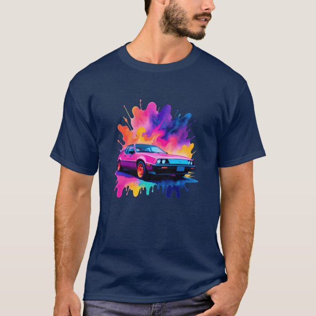 Neon-Echos Auto T-Shirt (Vorderseite)