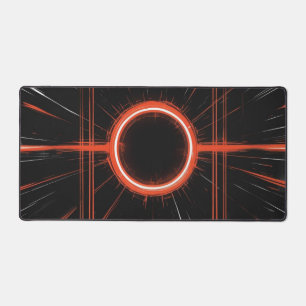 Neon Eclipse in einem digitalen Netz Schreibtischunterlage