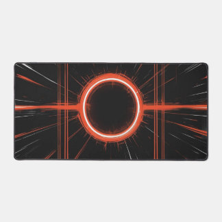 Neon Eclipse in einem digitalen Netz Schreibtischunterlage