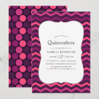 Neon-Effekt lila und rosa Quinceanera