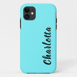 Neon Electric Blue Solid Color Custom Personalize Case-Mate iPhone Hülle
