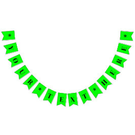 Neon Electric Green Color | Benutzerdefiniert Wimpelkette