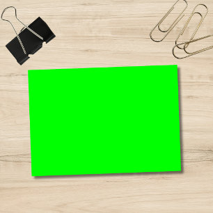 Neon Electric Green Solid Color   Klassische Hinwe Post-it Klebezettel