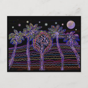 Neon Electric Nights Postkarte