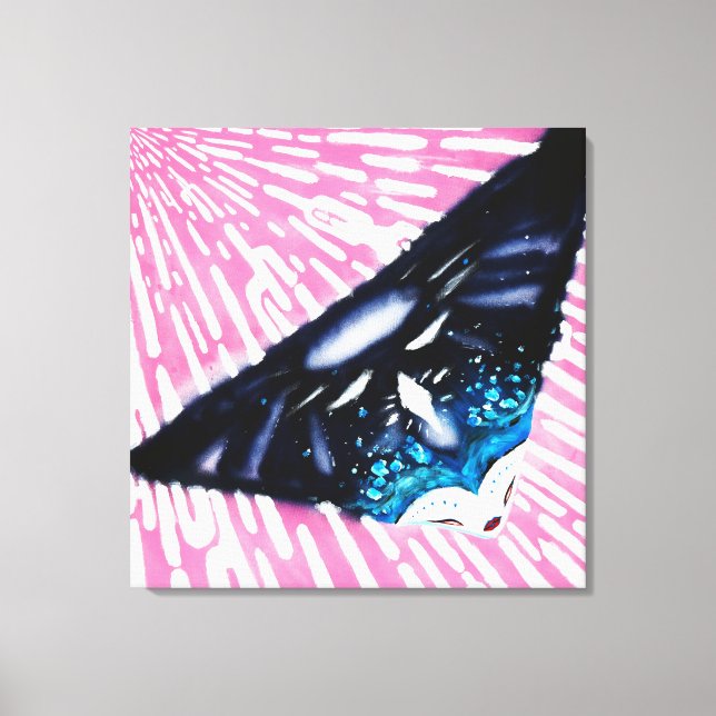 " Neon Electro Tron Gaia Girl " Leinwanddruck (Vorderseite)