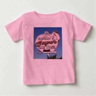 Neon-Elefanten-Waschschild Baby T-shirt