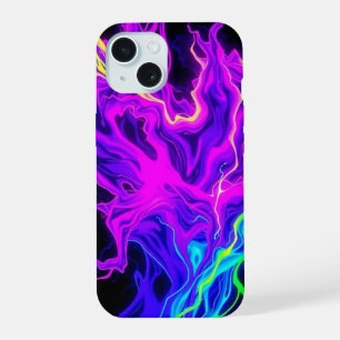 Neon-Elektro-Fluid-Flammen-Handyhülle iPhone 15 Hülle