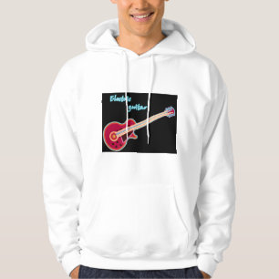 Neon-Elektrogitarre Retro-80er-Rockmusik Hoodie