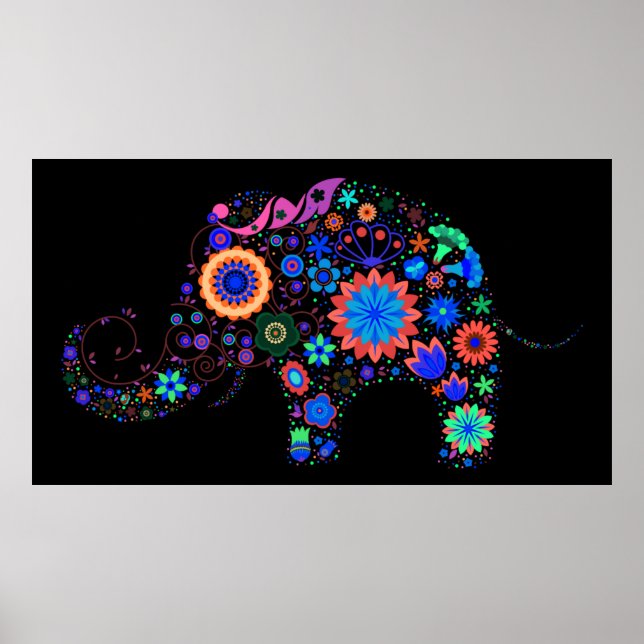 Neon Elephant Poster (Vorne)