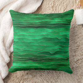 Neon Emerald Green Gradient AI Art Kissen