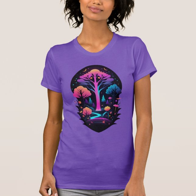 Neon Enchanted Woods T-Shirt (Vorderseite)