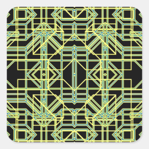 Neon Eon 8 Quadratischer Aufkleber