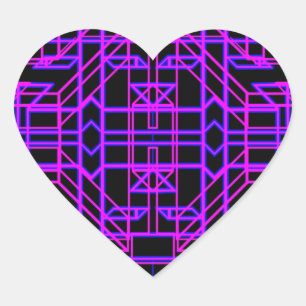 Neon Eon 9 Herz-Aufkleber