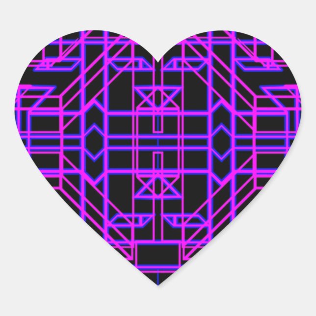 Neon Eon 9 Herz-Aufkleber (Vorderseite)
