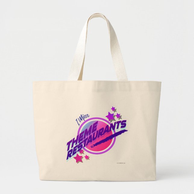 Neon Epic Themed Restaurant Logos Parody Jumbo Stoffbeutel (Vorne)