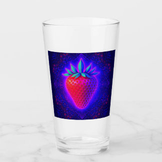 Neon-Erdbeere lebendiger Glas-Look Glas