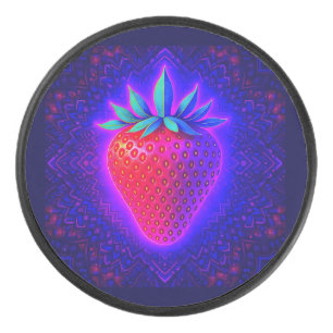 Neon-Erdbeere lebendiger Look Hockey-Schieber Eishockey Puck