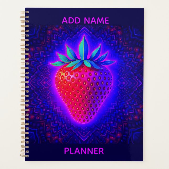 Neon-Erdbeere lebendiger Look Planer (Vorderseite)