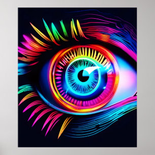 Neon Eye Dream Poster
