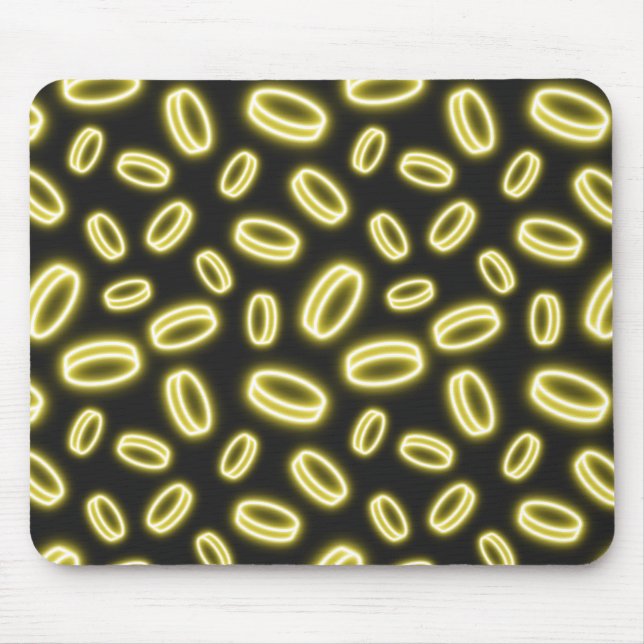 Neon Falling Gold Mousepad (Vorne)