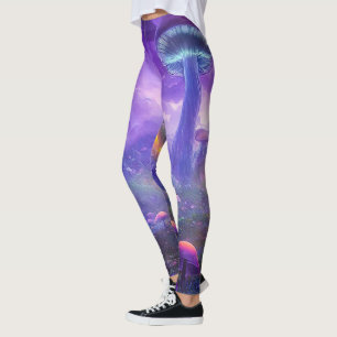 Neon-Fantasie-Pilz-Leggings Leggings