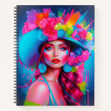 Neon Fantasy Floral Portrait