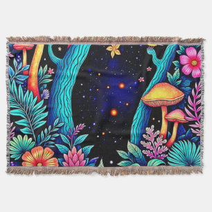 Neon Fantasy Forest Night Glow Design Decke