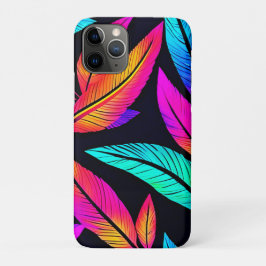 Neon Feather Pattern Die pulsierende Kunst Case-Mate iPhone Hülle