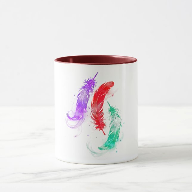 Neon-Feder-Glow-Kaffeetasse Tasse (Zentrum)