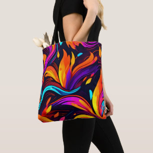 Neon Fire Design mit feinen Icons Tasche