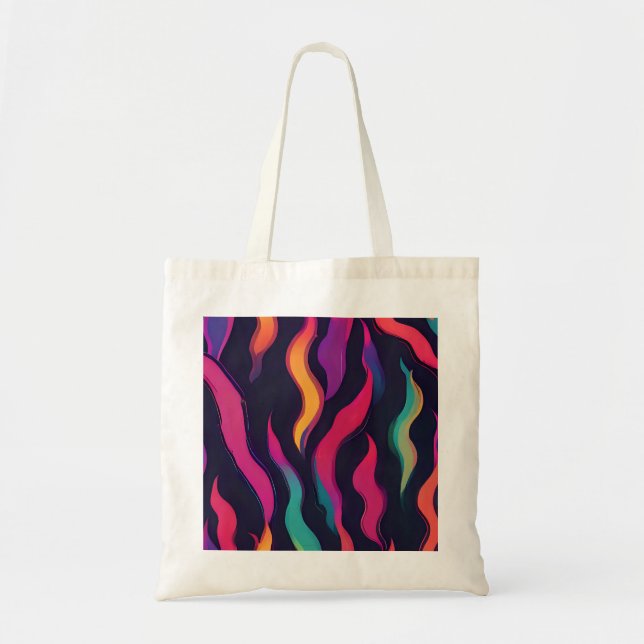 Neon Fire Flame Tragetasche (Vorne)