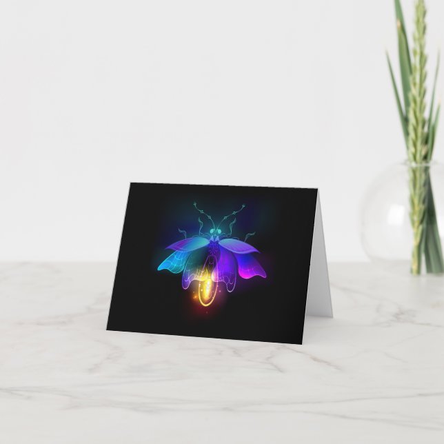 Neon Firefly auf schwarz (Vorderseite)