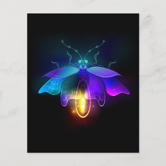 Neon Firefly auf schwarz (Vorderseite)