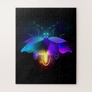 Neon Firefly auf schwarz