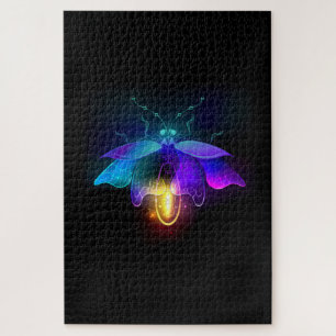 Neon Firefly auf schwarz