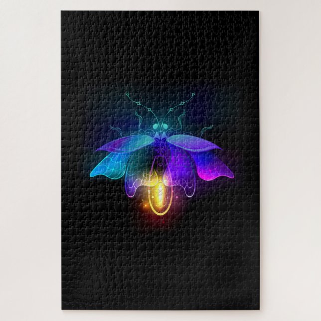 Neon Firefly auf schwarz (Vertikal)