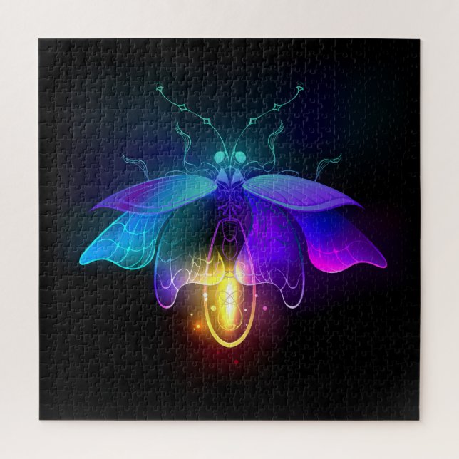 Neon Firefly auf schwarz (Vertikal)