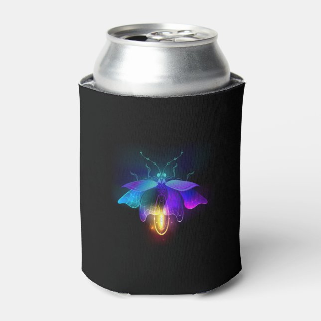 Neon Firefly auf schwarz Dosenkühler (Kanne Vorderseite)