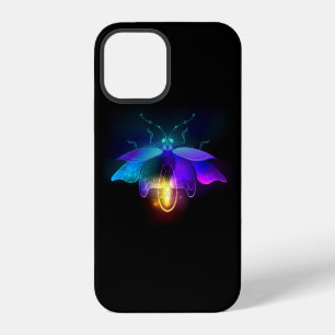 Neon Firefly auf schwarz iPhone 12 Hülle