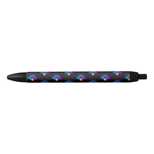 Neon Firefly auf schwarz Kugelschreiber (Vorderseite)