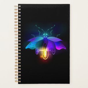 Neon Firefly auf schwarz Planer