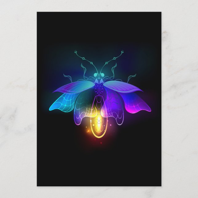 Neon Firefly auf schwarz Programm (Vorderseite)