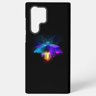 Neon Firefly auf schwarz Samsung Galaxy Hülle