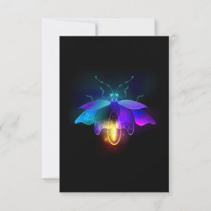 Neon Firefly auf schwarz Save The Date