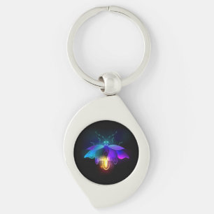Neon Firefly auf schwarz Schlüsselanhänger