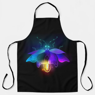 Neon Firefly auf schwarz Schürze